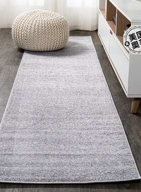 jonathan yHaze Solid Low-Pile Area Rug - light gray 【美国奥