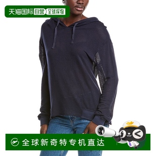 自营 美国奥莱直发 XCVI可穿戴网边连帽衫 蓝色