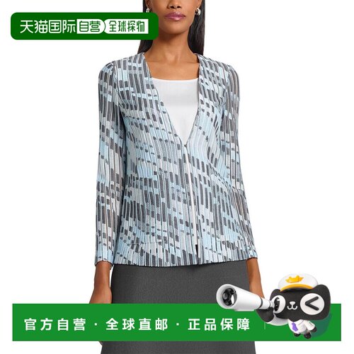 自营Ming Wang Heritage Fit Burnout Jacquard Knit Jacket - br