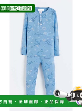 自营babycottonsSkyward Snug Long Pajamas for Kids - blue 美