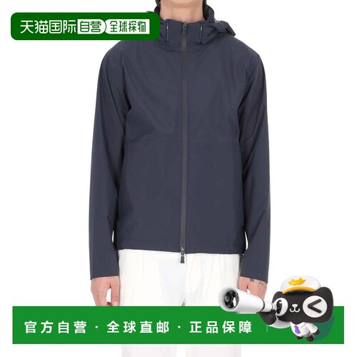自营herno防水短技术夹克，带可拆卸兜帽-灰色 美国奥莱直发