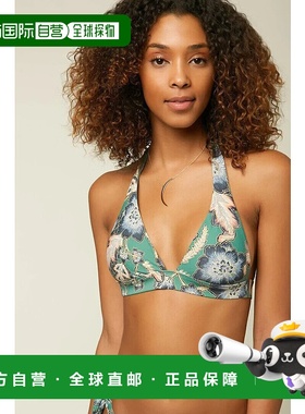 自营 O'Neill Cocoa Westerly比基尼女式苔藓花朵弹力吊带颈JDM76