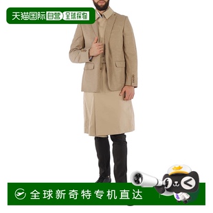 柔軟 自營 夾克細節(jié)棉質斜紋重建風衣 小鹿色 Burberry男式 美國