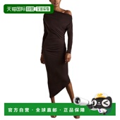 brown 自营Reiss 美国奥莱直发 Drape Dress Fleur Jersey