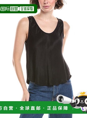 自营 Bella Dahl低圆领背心-黑色 美国奥莱直发