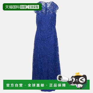 自营Tadashi Shoji Blue Floral Lace Cap Sleeve Milien Gown -