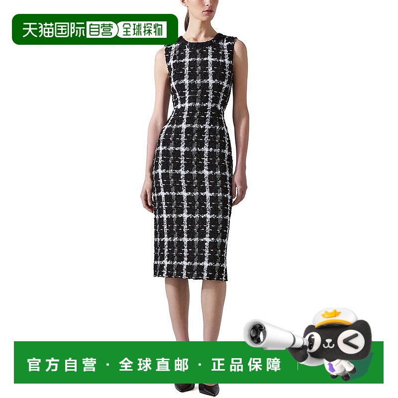 自营Carolina Herrera Sheath Midi连衣裙-黑色 美国奥莱直发