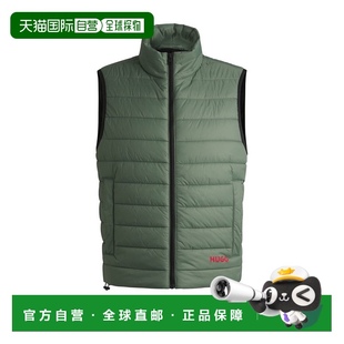 hugo 浅绿色 boss带徽标细节 背心 美国奥莱直发 防水修身 自营