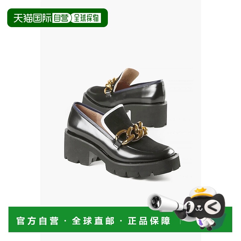 自营 all black黑色粗链接 Lady Lugg 乐福鞋 - 黑色 美国奥莱直