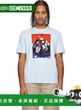 1h可退 香港直邮潮奢 Lanvin 朗雯 男士 蓝色 Vase Print T 恤 RM