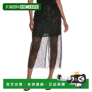 自营CeCe Lace Midi Skirt - Black A字裙半身裙美国直发奥莱