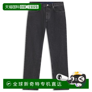 黑色 自营 带有褪色标志 hugo 美国奥莱 boss黑色牛仔宽松牛仔裤