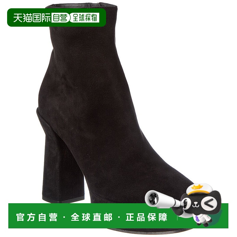 自营salvatore ferragamo菲拉格慕标准绒面厚底靴-黑色 美国奥莱