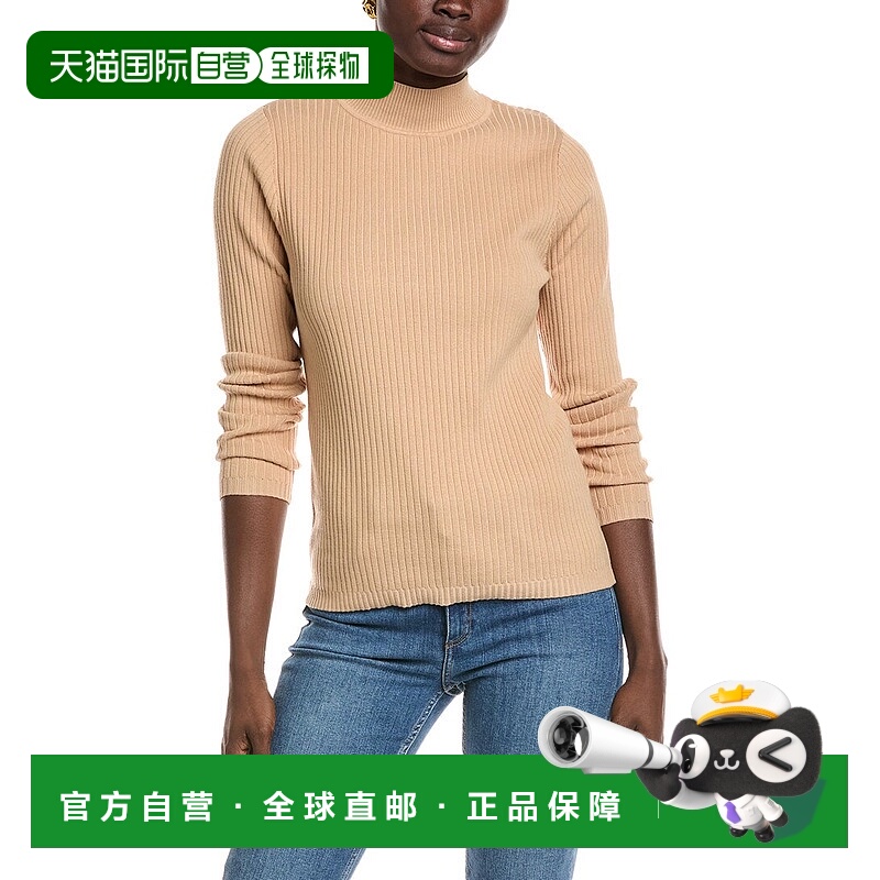 自营Jones New York Sutton Mock Neck Sweater - beige 美国奥莱