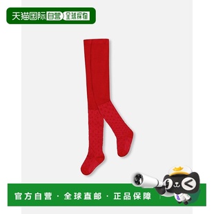 红色 自营deux 带同色星形图案 deux红色针织紧身裤 美国奥 par