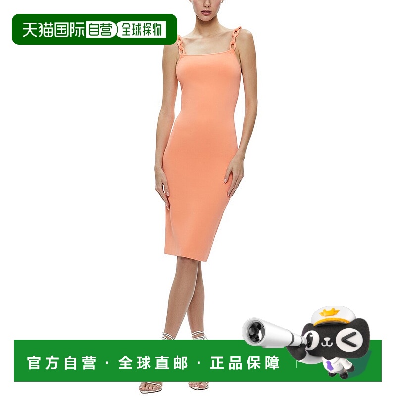 自营alice + olivia Alina Midi Dress - red 美国奥莱直发