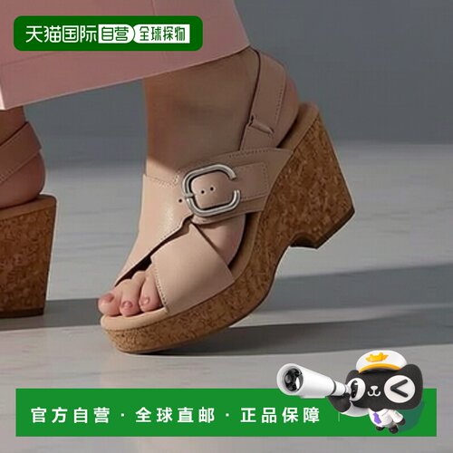 1h可退 【美国直邮】Clarks|女士 Giselle Dove 坡跟凉鞋