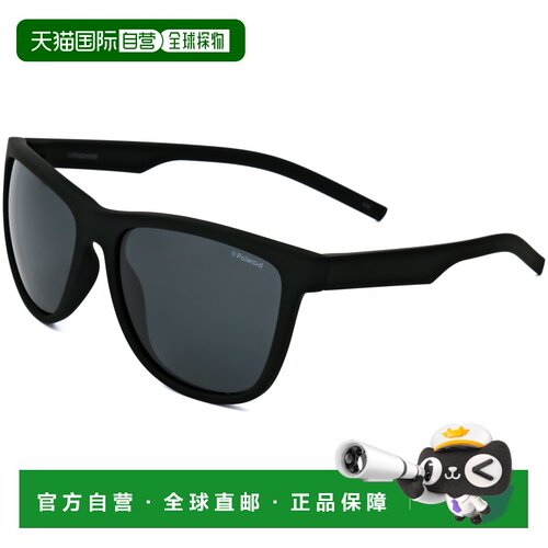 自营Polaroid Unisex 56 mm Black Sunglasses - rubber black 美
