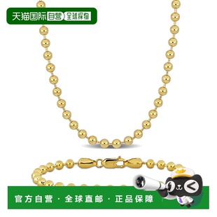 Set Yellow Max Bead Necklace Ball 4mm 14k 自营 Anklet Mimi