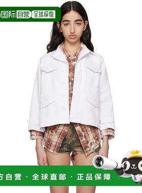 1h可退 香港直邮潮奢 R13 女士 白色 Boxy Army 牛仔夹克 R13WR39