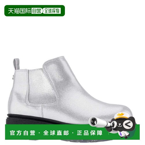 自营Nina Prisila BootsSilver Shimmer Lug Sole Round Toe Chel