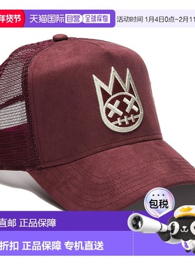 自营 cult of individuality石木山标志网背卡车帽，复古梅洛-红