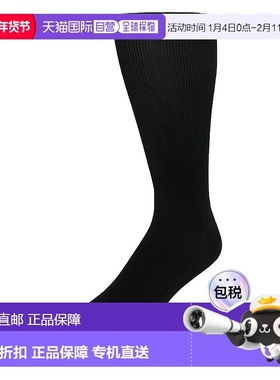 自营 gold toe男士 Metropolitan 保湿 OTC 袜子（3 件装）- 黑色