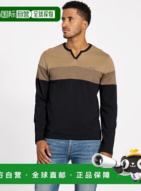 自营guessStetson Split Long-Sleeve Tee - toasted taupe 美国