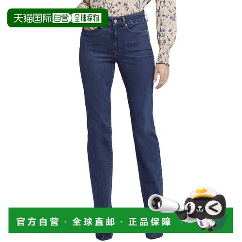 自营NYDJ Petite Marilyn Gold Coast Straight Leg Jean - blue