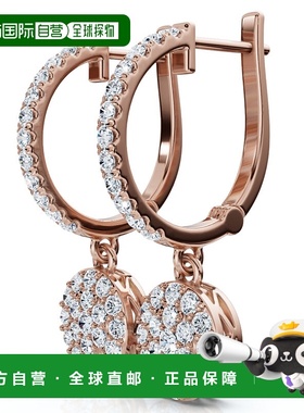 自营pompeii33/4Ct Drop Dangle Hoop Earrings 14k Gold Lab Gro