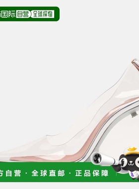 自营Amina Muaddi Transparent Pvc Pointed Toe Ane Wedge Pumps