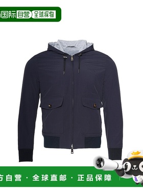 自营 kitonKired Jeff棉质双面连帽轻便夹克-灰色、蓝色 美国奥莱