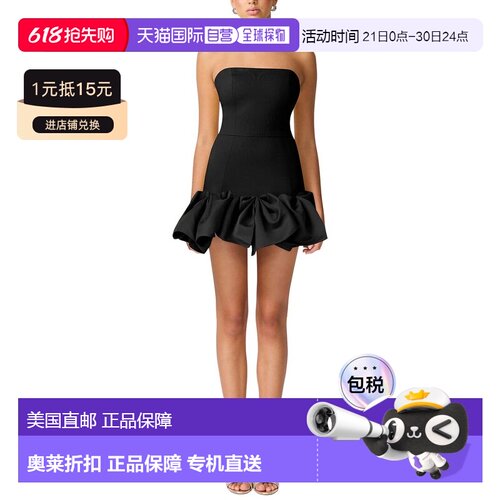 自营ELLIATT Evee Strapless Mini Dress - black 美国奥莱直发