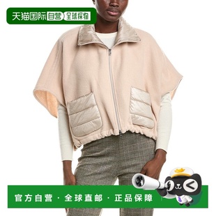 Cashmere Blend 自营Herno beige Wool Poncho 美国奥 Resort