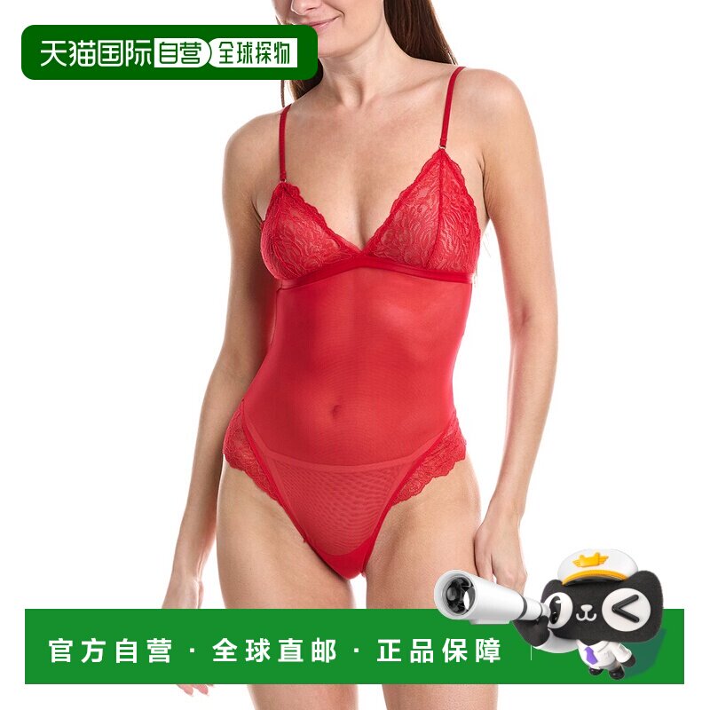 自营on gossamerOnGossamer奢华蕾丝紧身衣-红色 美国奥莱直发