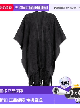 自营 all saintsOtto Emb Ruana - 黑色 美国奥莱直发披肩