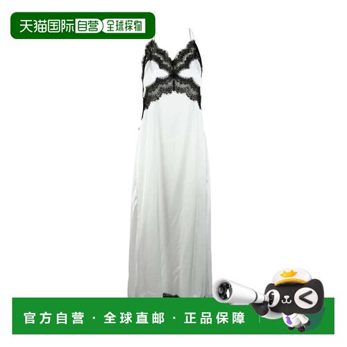 自营msgmLong Slip Dress - White/Black - white 美国奥莱直发