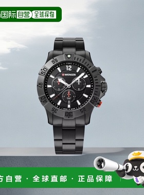 自营 Wenger Swiss Army 男式 01.0643.121 Seaforce 黑色表盘手