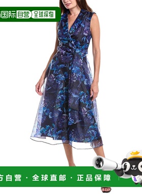 自营 Julia Jordan硬纱迷笛连衣裙-蓝色 美国奥莱直发