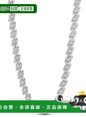 自营 925 纯银 Mimi & Max 1/2 克拉 TDW 钻石项链 - 白色 美国奥