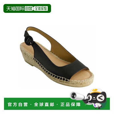 自营Bernardo Melila Sandals Women's Black Leather Round Toe