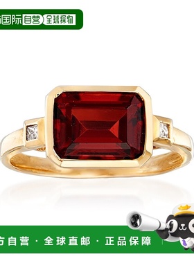 自营 14kt 黄金 Ross-Simons 石榴石戒指 红色 美国奥莱直发