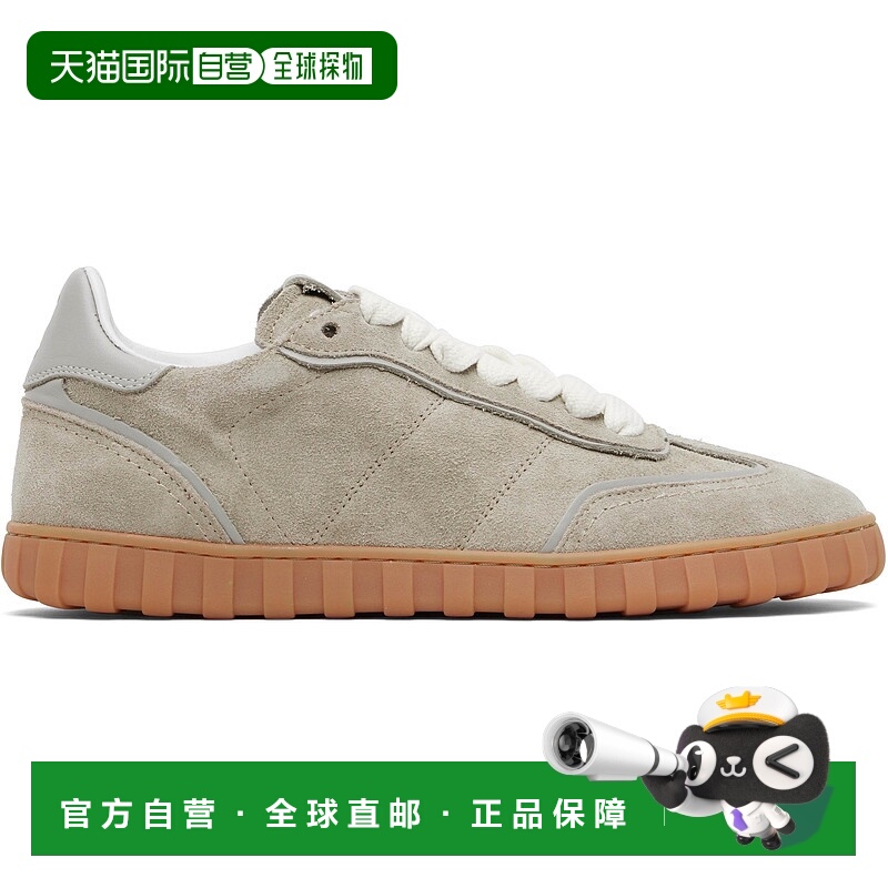 1h可退 香港直邮潮奢 Ami Paris 女士 灰色 Leather Low Top Step