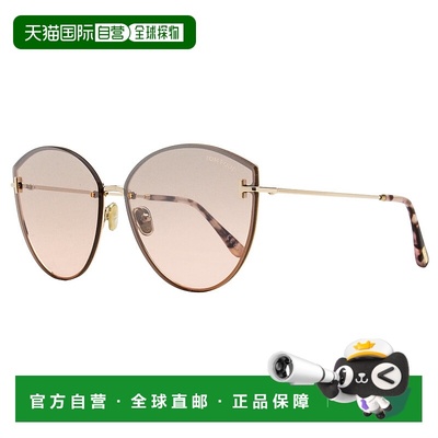 自营 Tom Ford Women's Evangeline Sunglasses TF1106 28U Gold/
