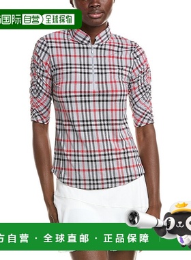 自营IBKUL Ruched Elbow Sleeve Top - grey 美国奥莱直发上衣