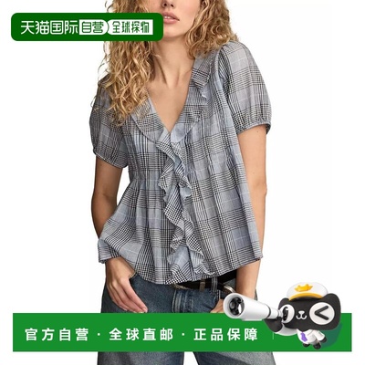 1h可退 【美国直邮】lucky brand 女士 衬衫短袖泡泡袖