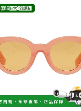 自营Burberry Meadow Orange Cat Eye Ladies Sunglasses BE4390F