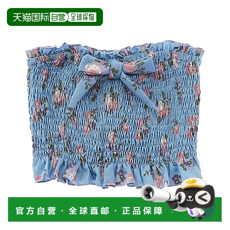 自营 Flowers by Zoe Rib 2x2 牛仔亚麻混纺上衣 - 粉色 美国奥莱