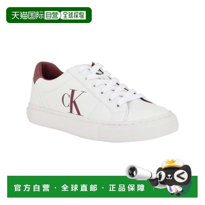 自营Calvin Klein Celbi Sneaker Womens White Faux Leather Lif