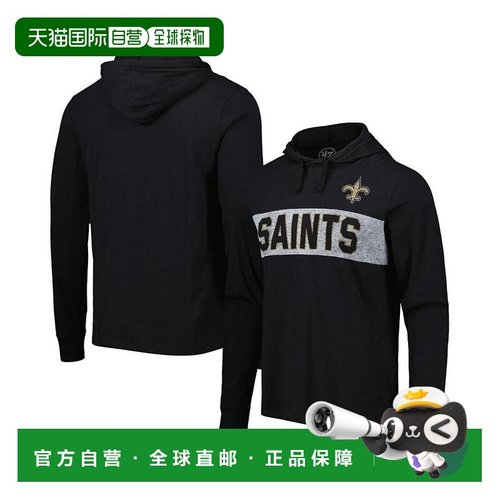 1h可退 【美国直邮】 47 Brand 新奥尔良圣徒队男士黑色 Field Fr